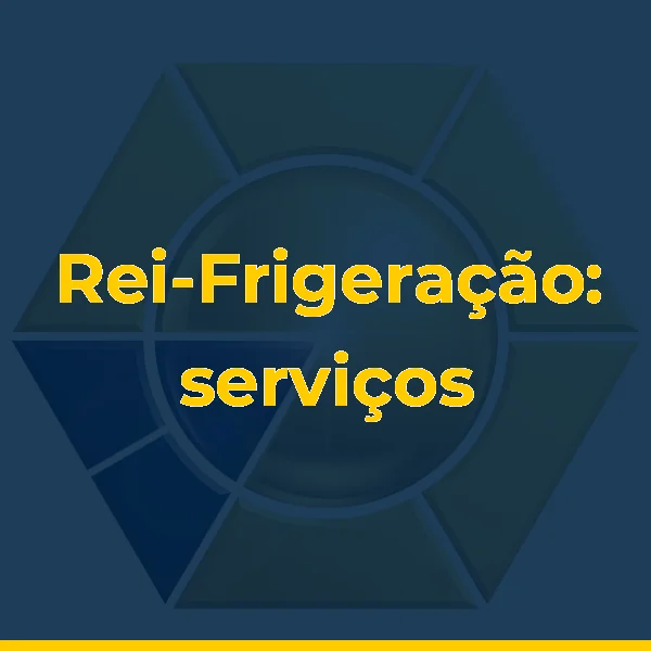 Logo de Rei-Frigeração: serviços de refrigeração, maquinas de lavar e ar-condicionado